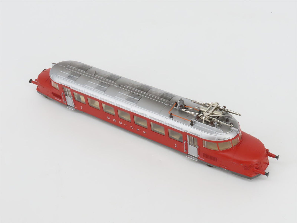 HO 3-Rail AC Marklin Digital 37865 SBB-CFF Swiss RBe2/4 Electric Rail Car #1004