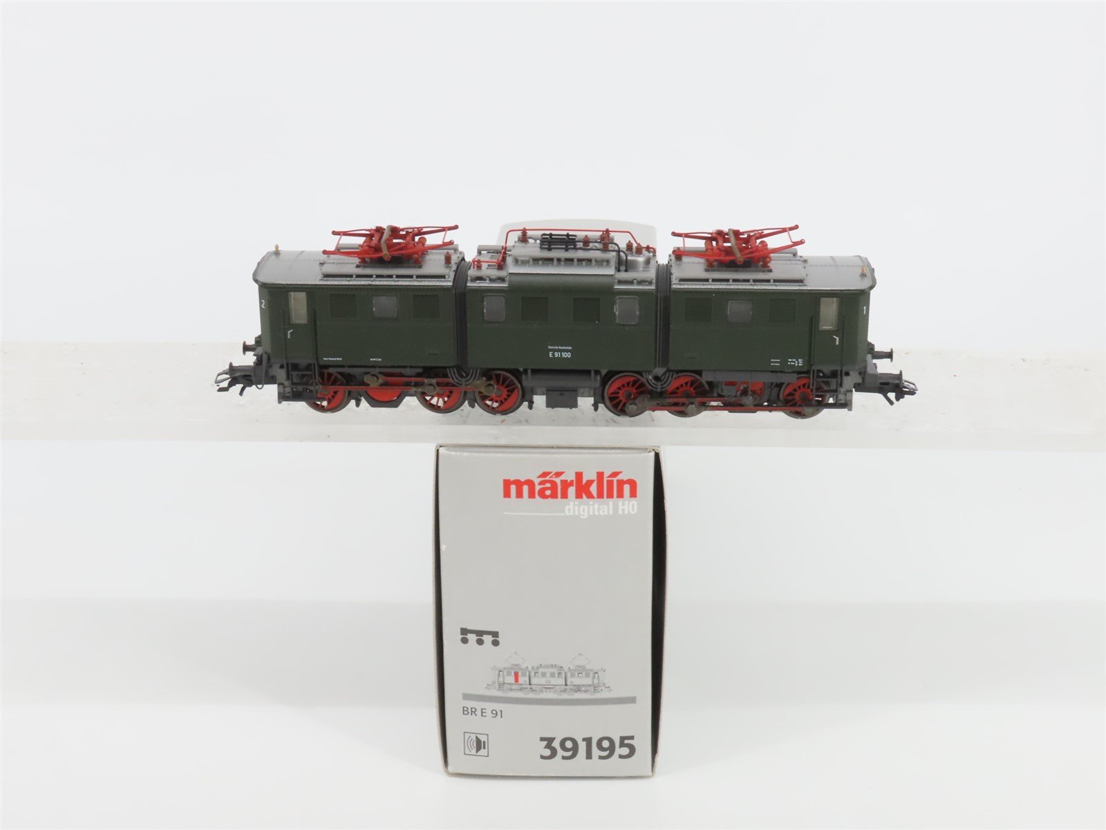 HO 3-Rail AC Marklin Digital 39195 DB Deutsche Bundesbahn E91 Electric #100