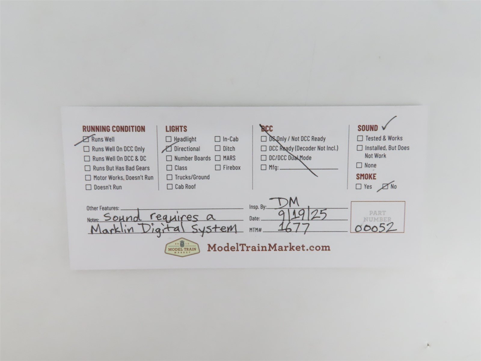 HO 3-Rail AC Marklin Digital 39103 DB German 4-6-2 BR01 Steam #1057 w/ Sound