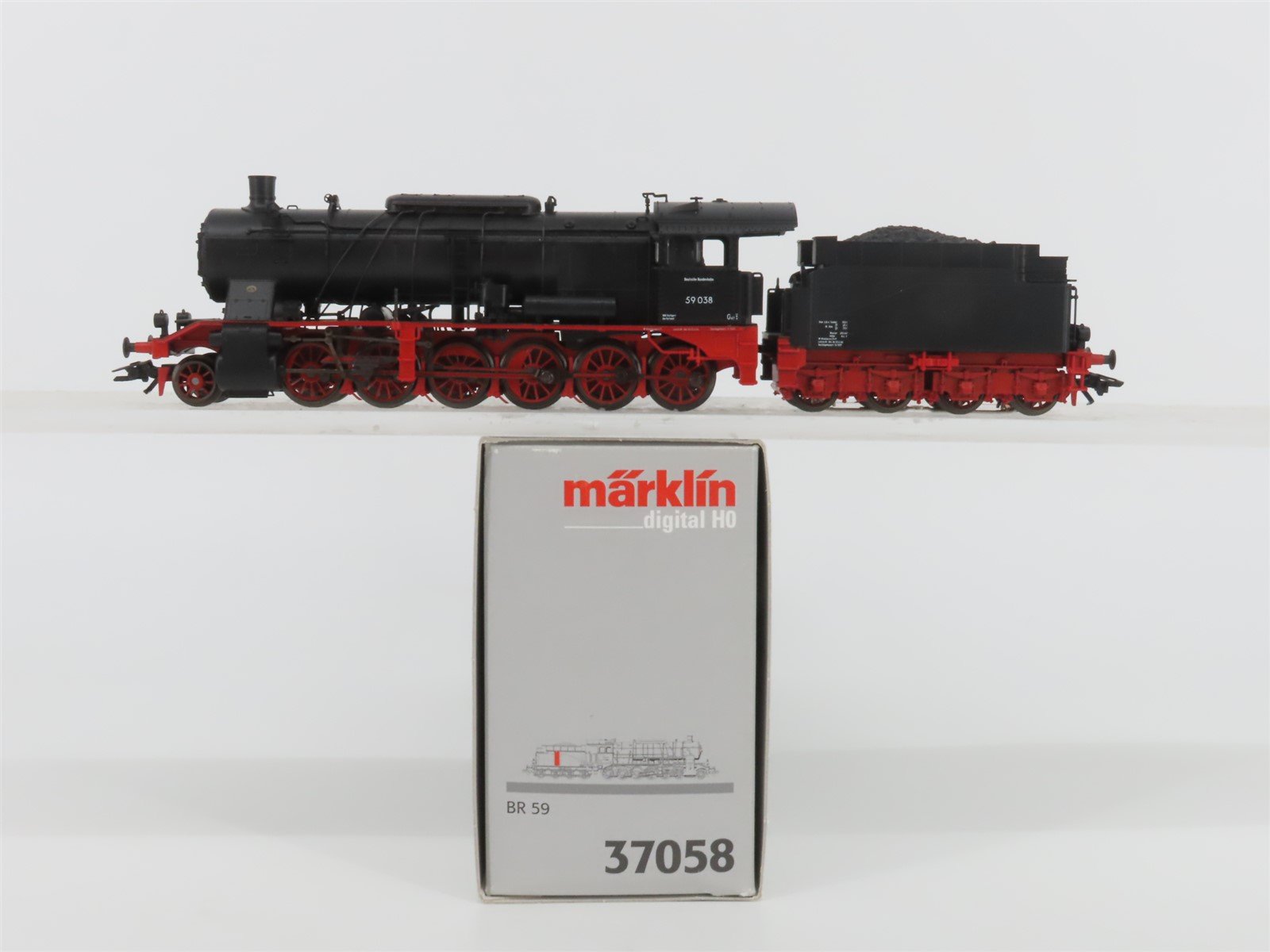 HO 3-Rail AC Marklin Digital 37058 DB Deutsche Bundesbahn 2-12-0 BR59 Steam #038