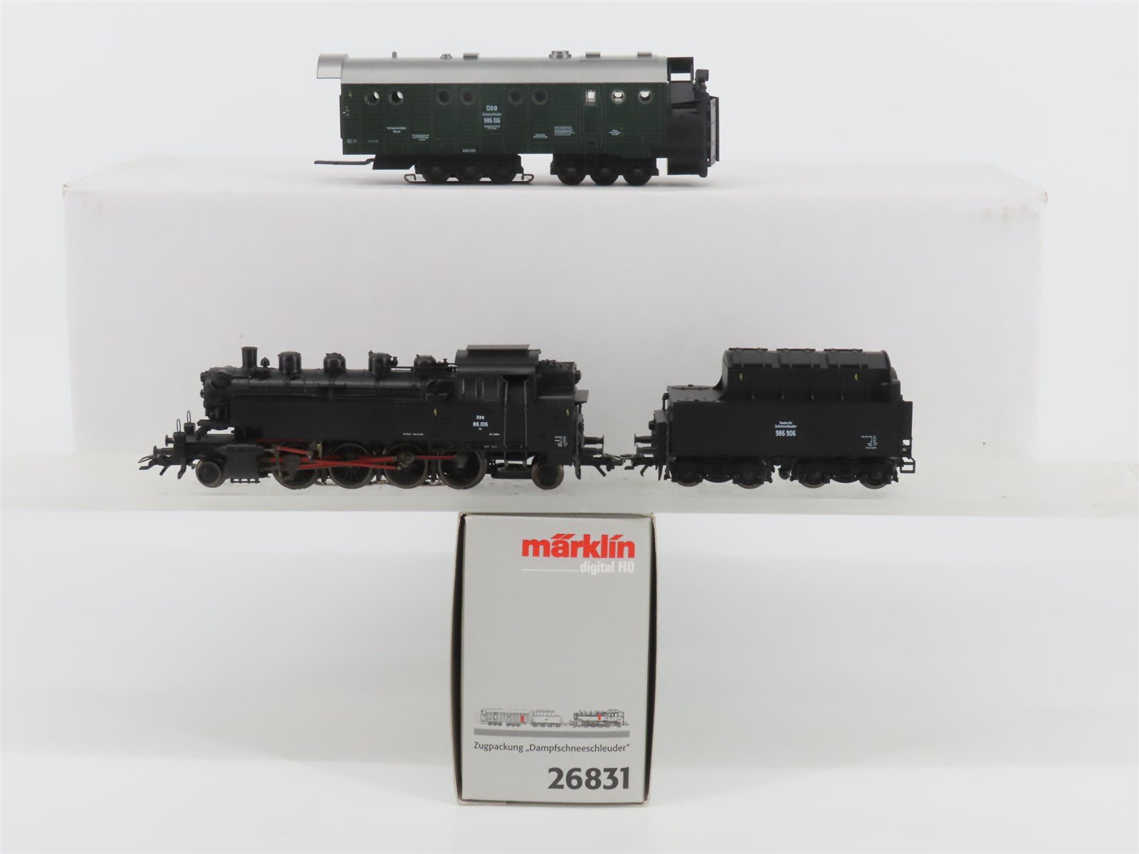 HO 3-Rail AC Marklin Digital 26831 OBB 2-8-2T Steam & Snow Plow Set w/ Sound