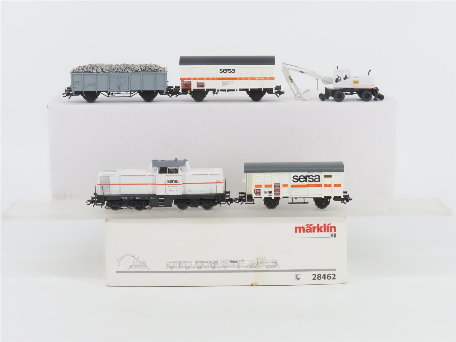 HO Scale 3-Rail AC Marklin 28462 Sersa Am847 Diesel Freight Train Set