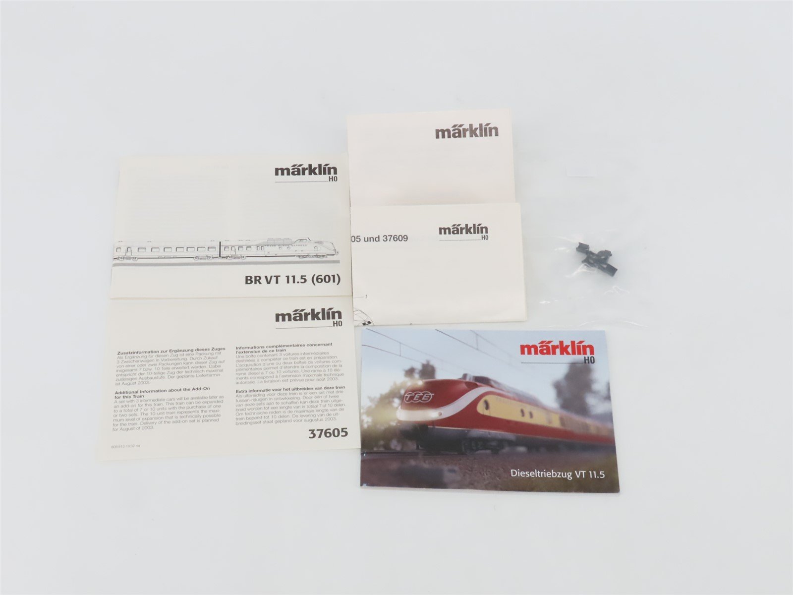 HO 3-Rail AC Marklin Digital 37605 TEE VT11.5 4-Unit DMU Diesel Set w/ Sound