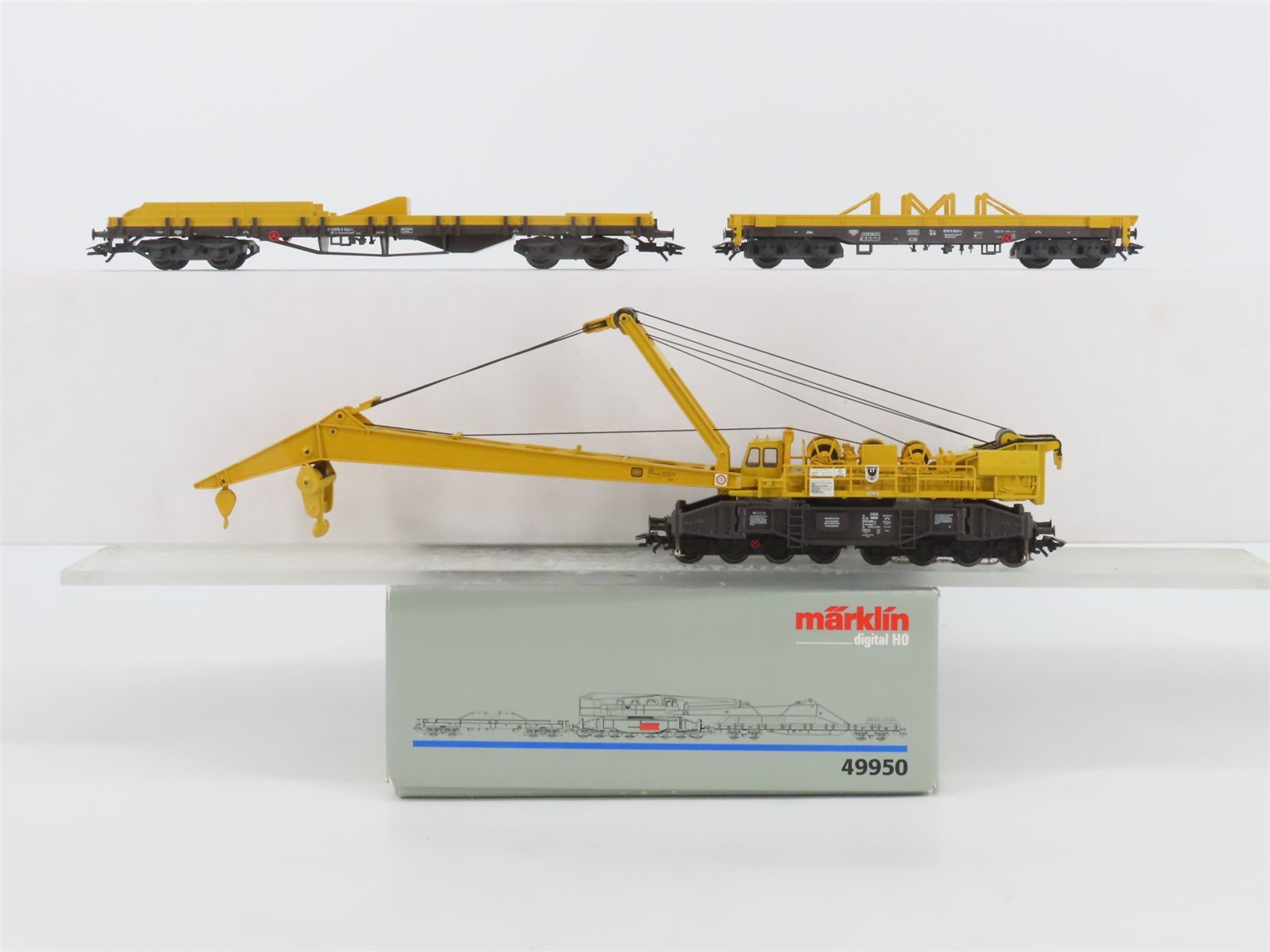 HO Scale 3-Rail AC Marklin Digital 49950 DB German Era V Goliath Crane Set