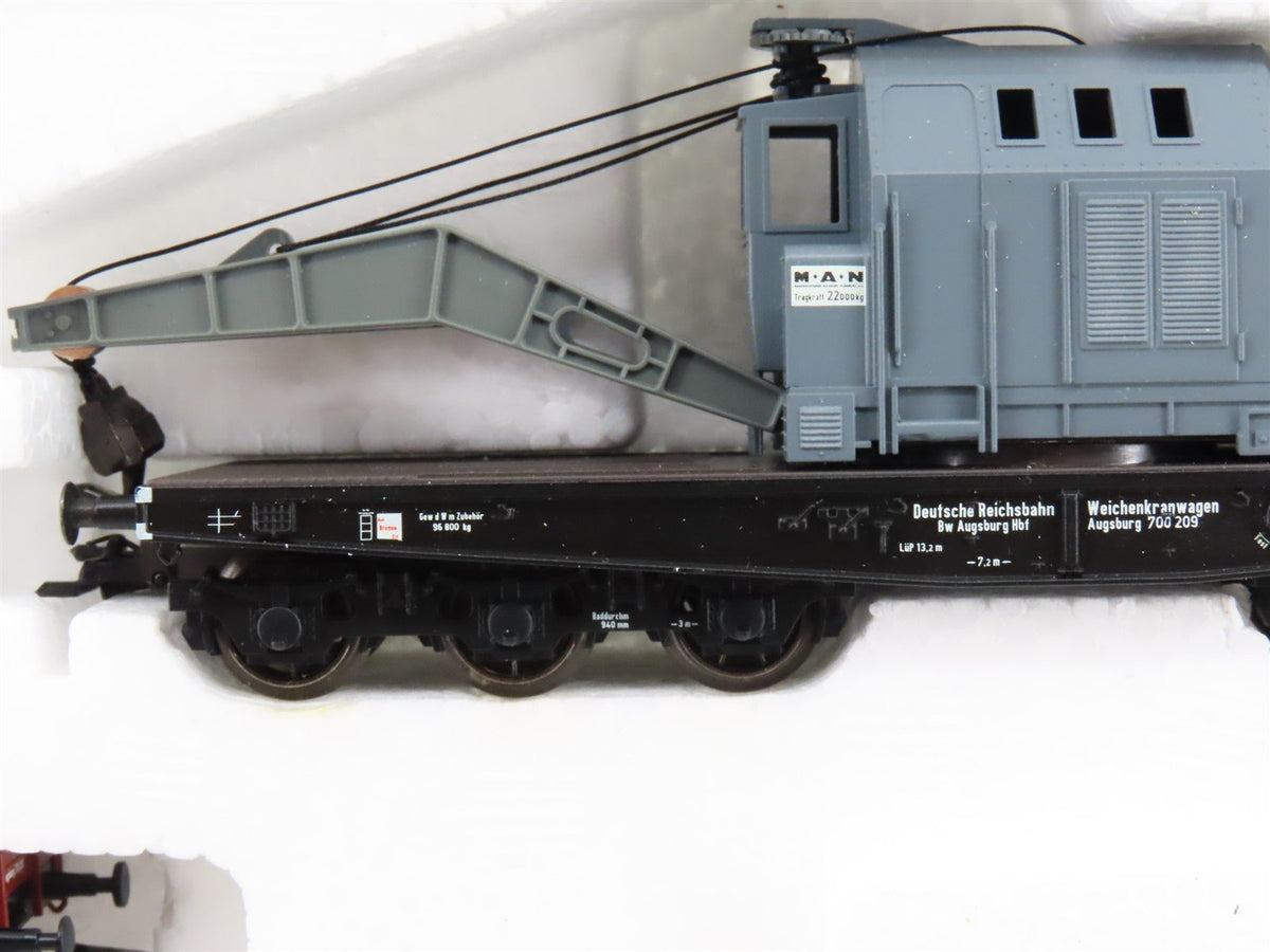 HO Scale Marklin 47893 German &quot;Track Laying Train&quot; MOW 4-Car Freight Set