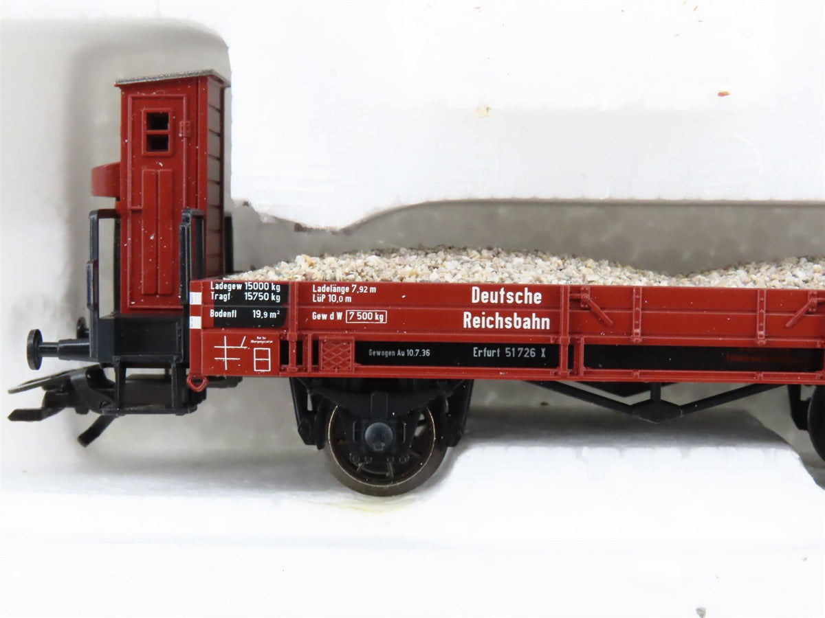 HO Scale Marklin 47893 German &quot;Track Laying Train&quot; MOW 4-Car Freight Set