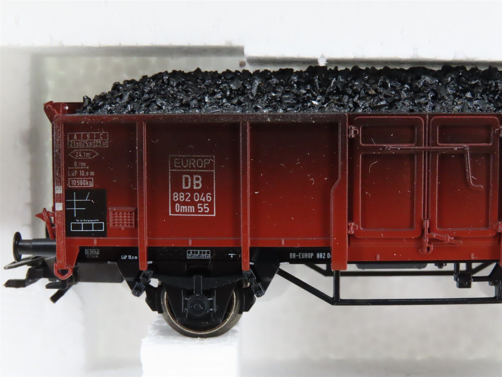 HO Scale Marklin 46034 DB German Federal 5-Car Coal Transport Set - Weathered