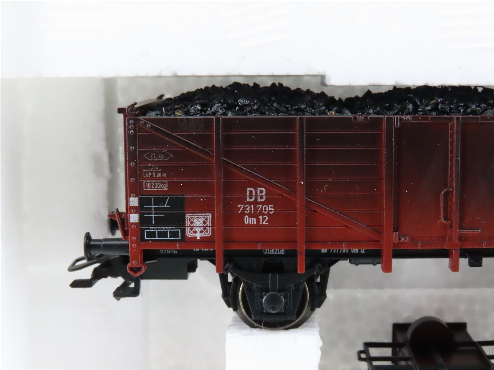 HO Scale Marklin 46034 DB German Federal 5-Car Coal Transport Set - Weathered