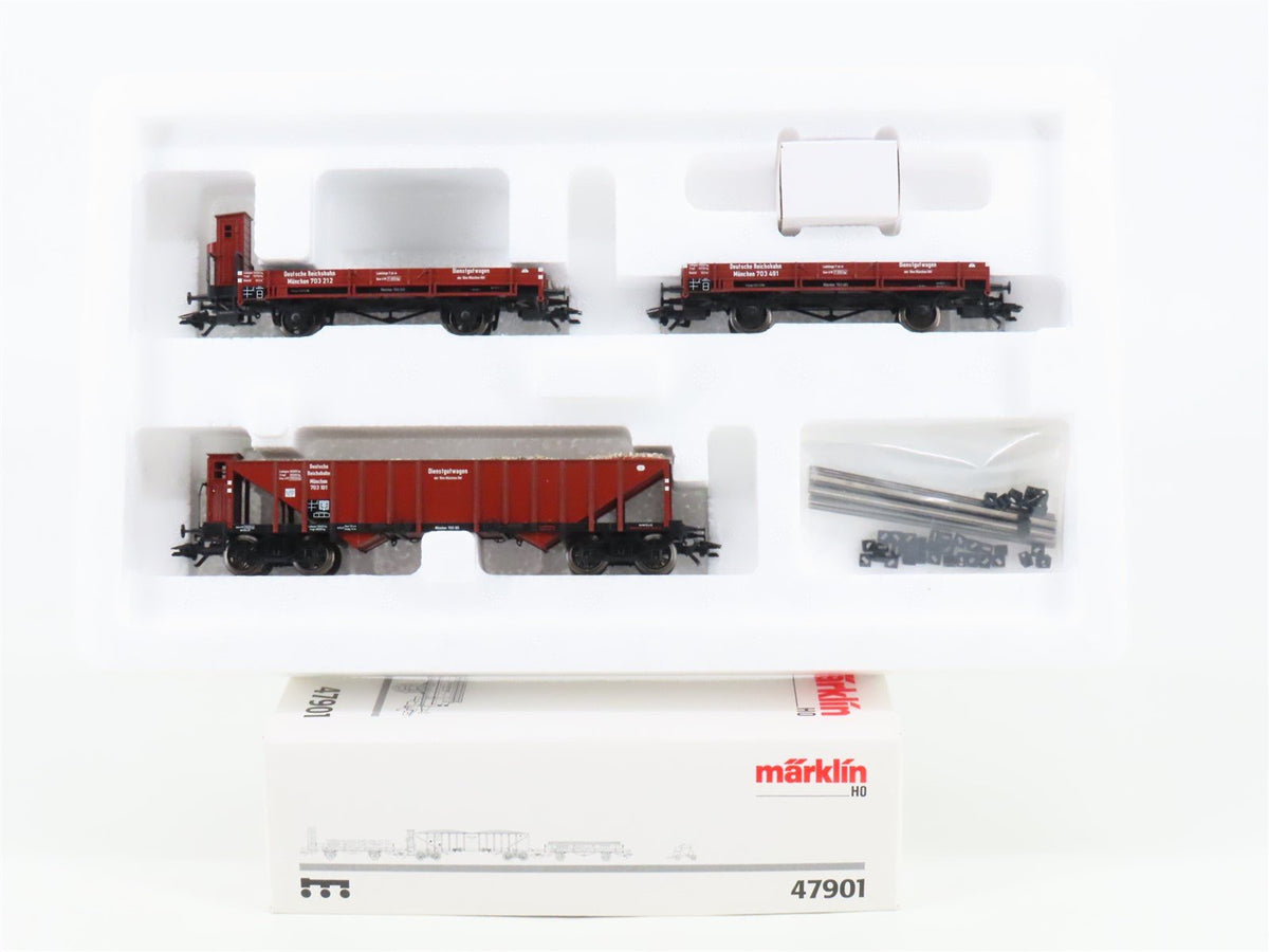 HO Scale Marklin 47901 DRG German State Railroad Co. Track Maintenance 3-Car Set