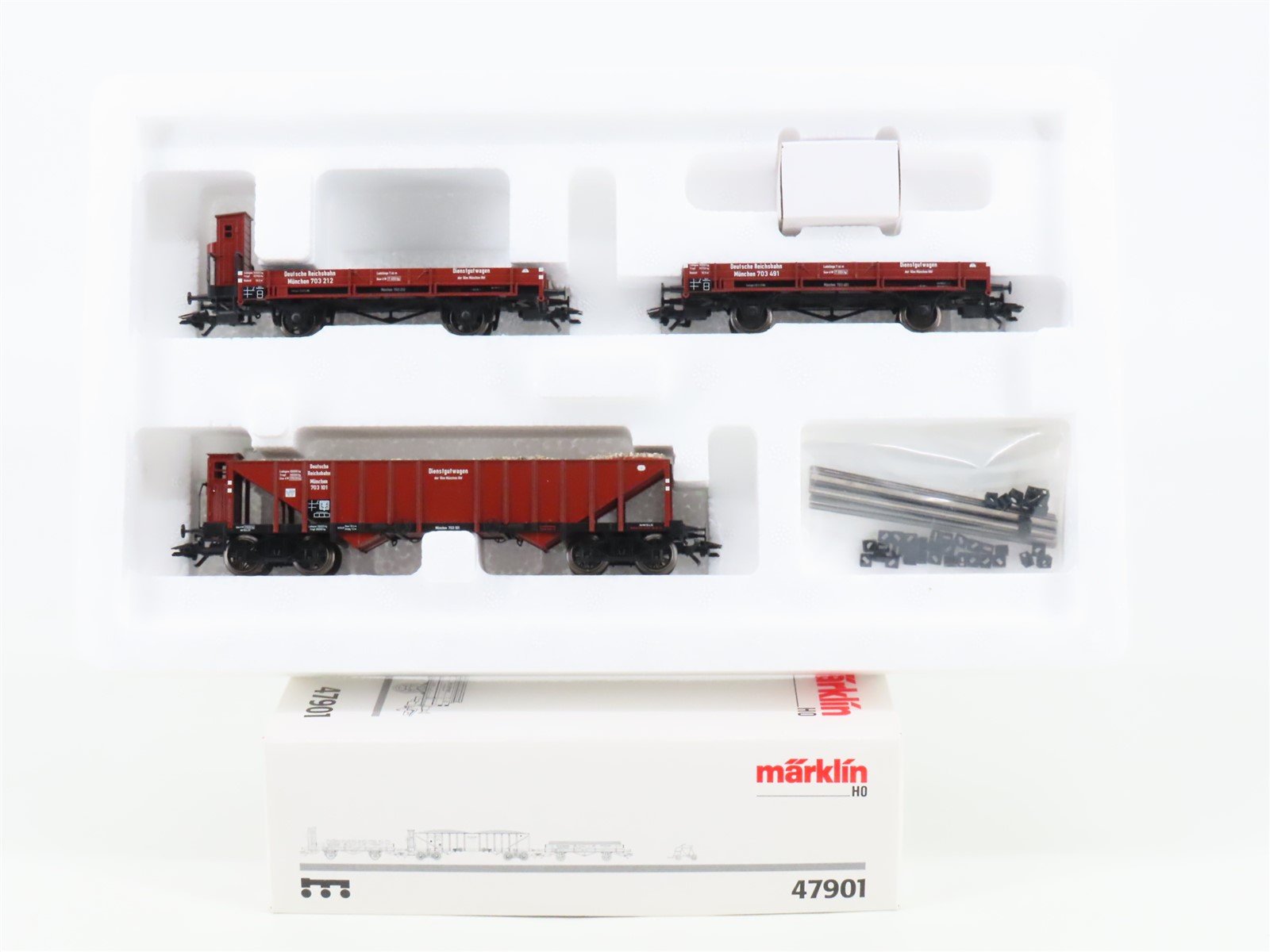 HO Scale Marklin 47901 DRG German State Railroad Co. Track Maintenance 3-Car Set