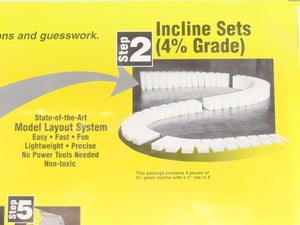 HO Scale Woodland Scenics ST1411 Step 2 4% Incline Foam 4-Piece Set
