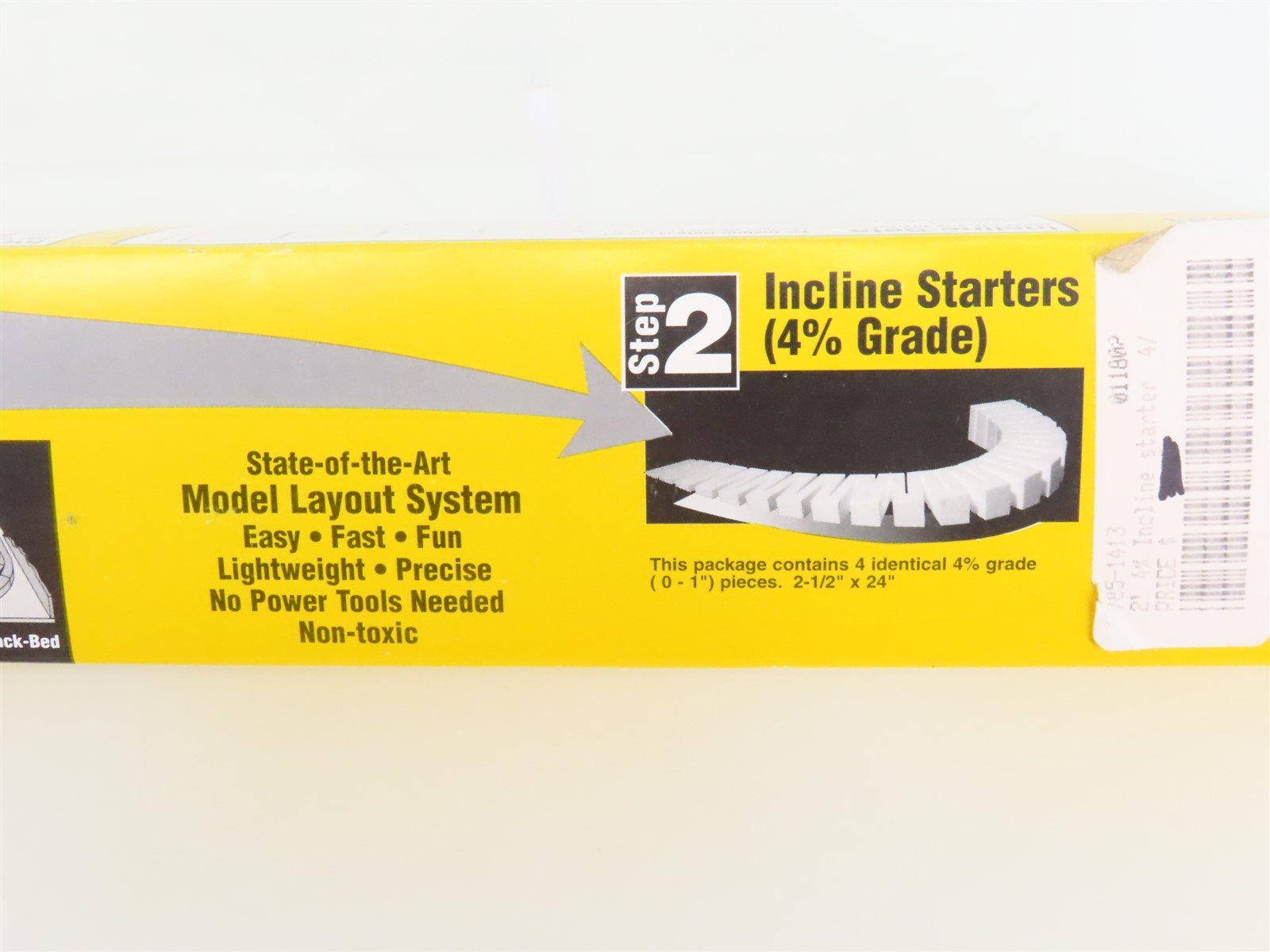 HO Scale Woodland Scenics ST1413 Step 2 4% Incline Foam Starter 4-Piece Set