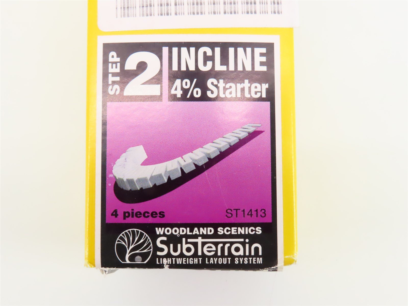 HO Scale Woodland Scenics ST1413 Step 2 4% Incline Foam Starter 4-Piece Set