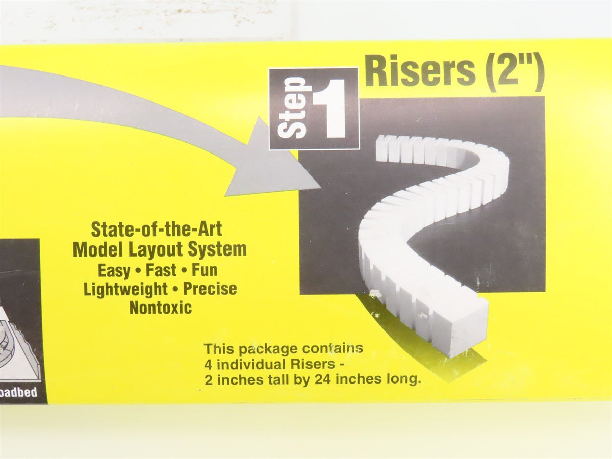 HO Scale Woodland Scenics ST1408 Step 1 2&quot; Foam Riser 4 Piece Set