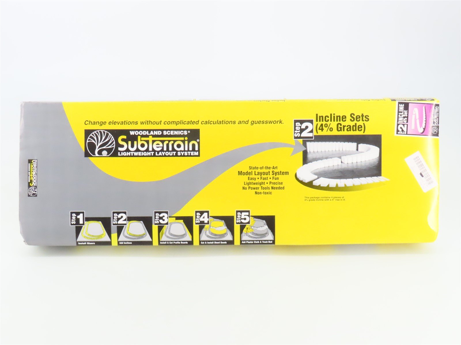 HO Scale Woodland Scenics ST1411 Step 2 4% Incline Foam 4-Piece Set