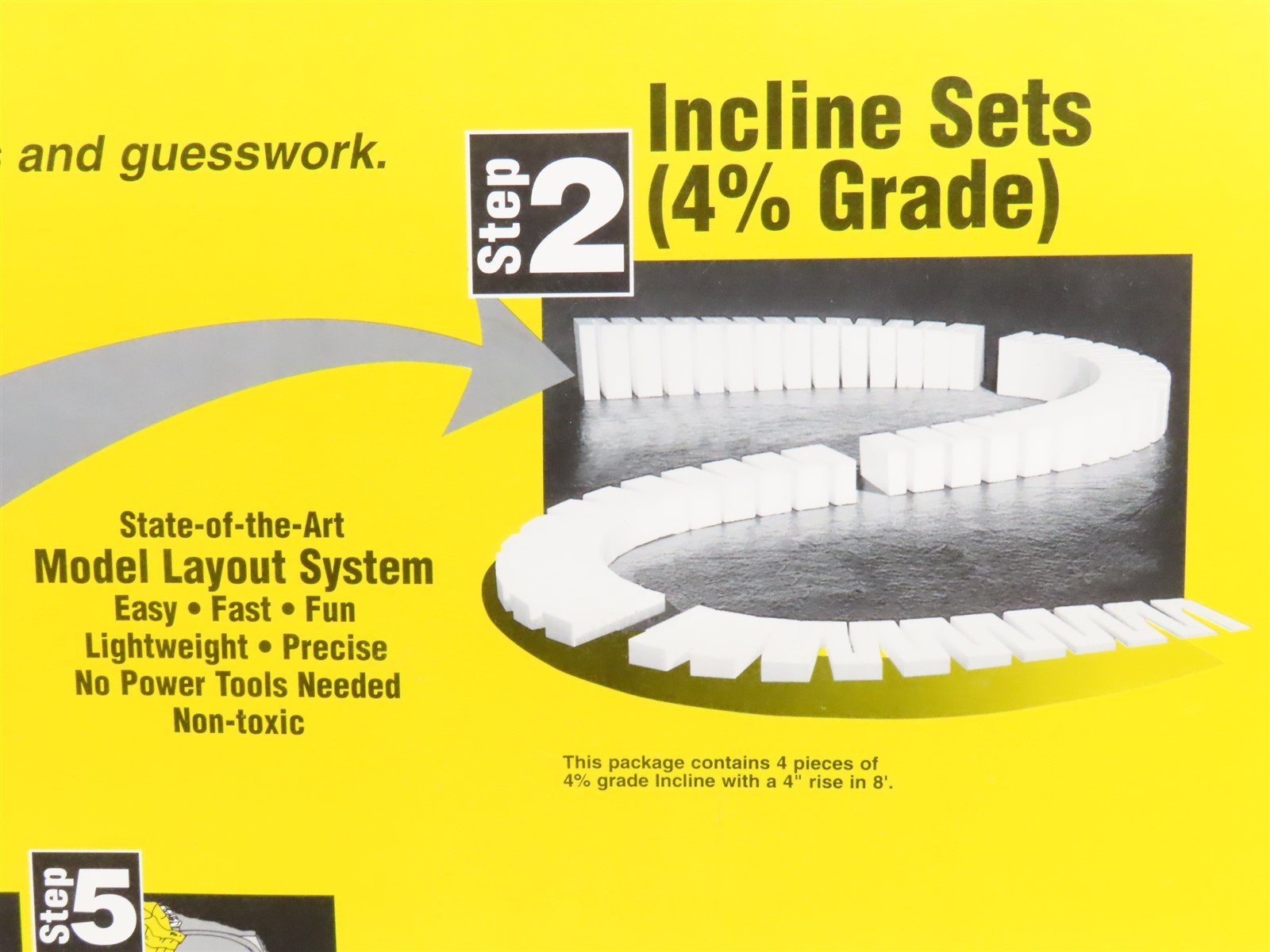 HO Scale Woodland Scenics ST1411 Step 2 4% Incline Foam 4-Piece Set