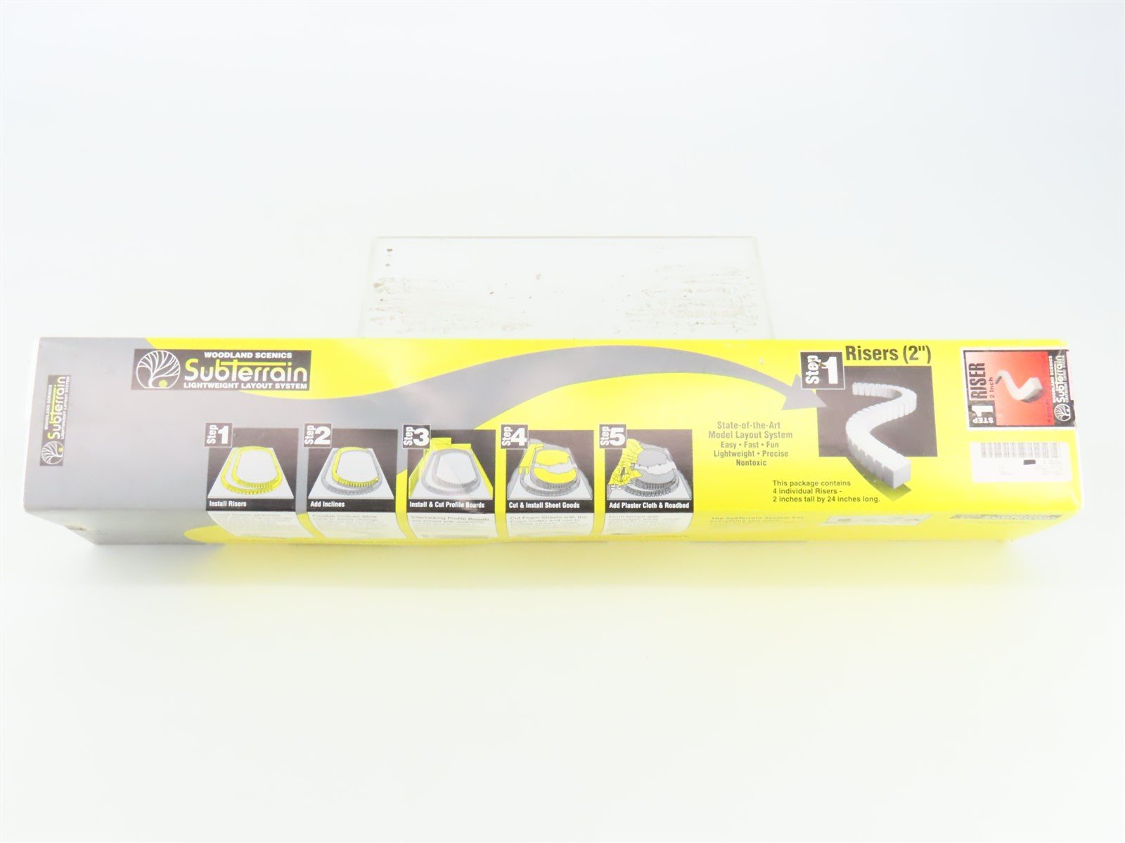 HO Scale Woodland Scenics ST1408 Step 1 2" Foam Riser 4 Piece Set