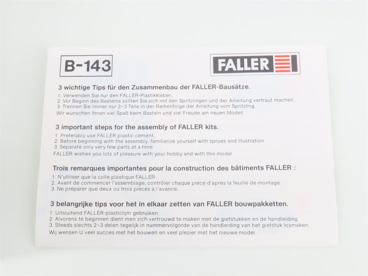 HO 1/87 Scale Faller Plastic Kit B-143 Haltingen Water Tower