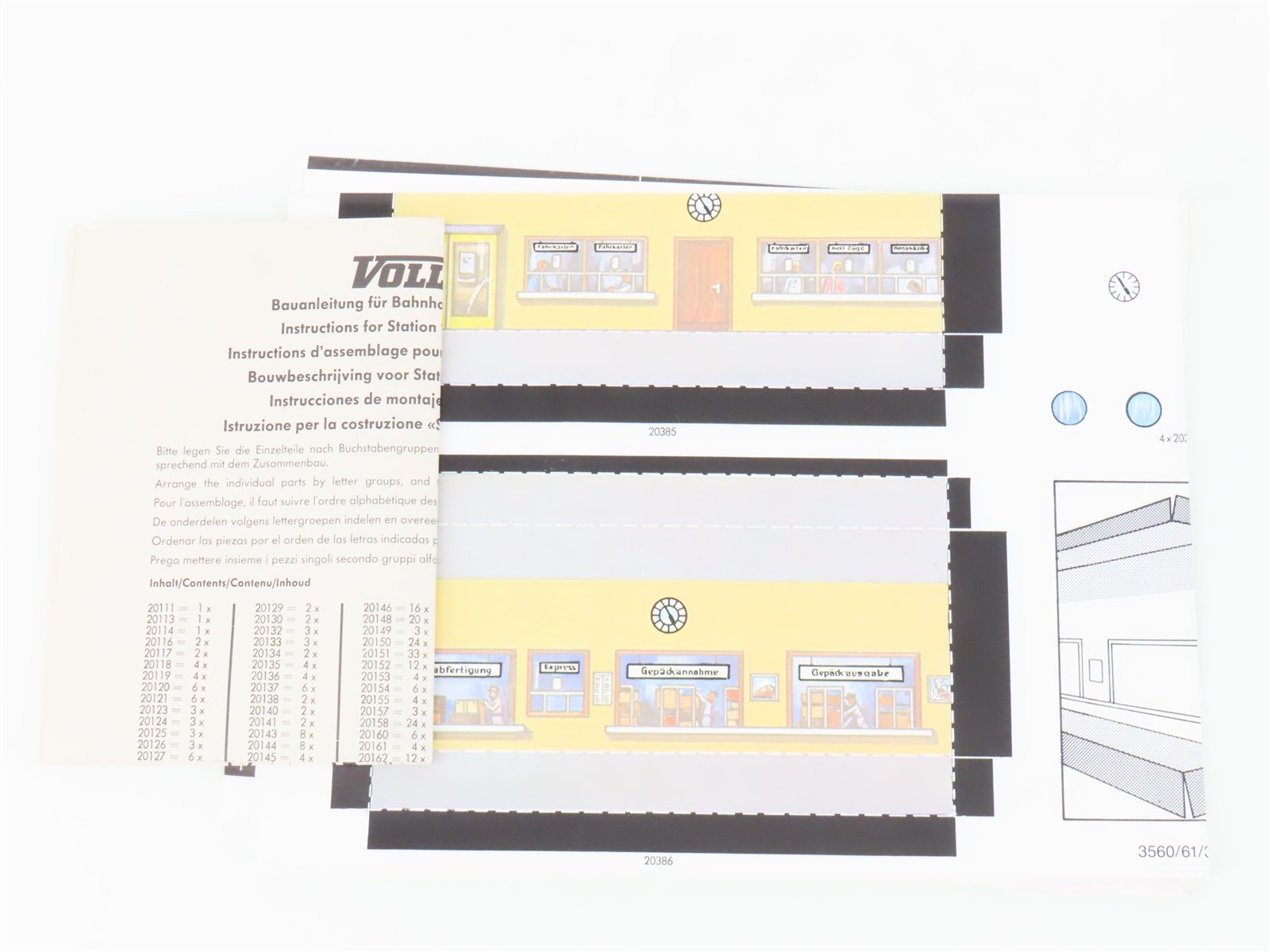 HO 1/87 Scale Vollmer Plastic Kit 3560 Baden Station