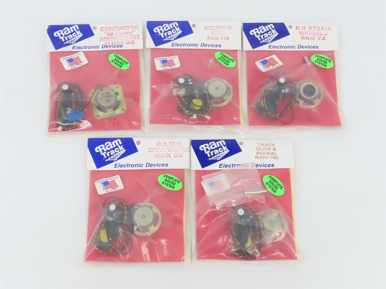 LOT of 5 RamTrack RAM 80,145,72,88,114 Assorted Sound Systems w/Speakers