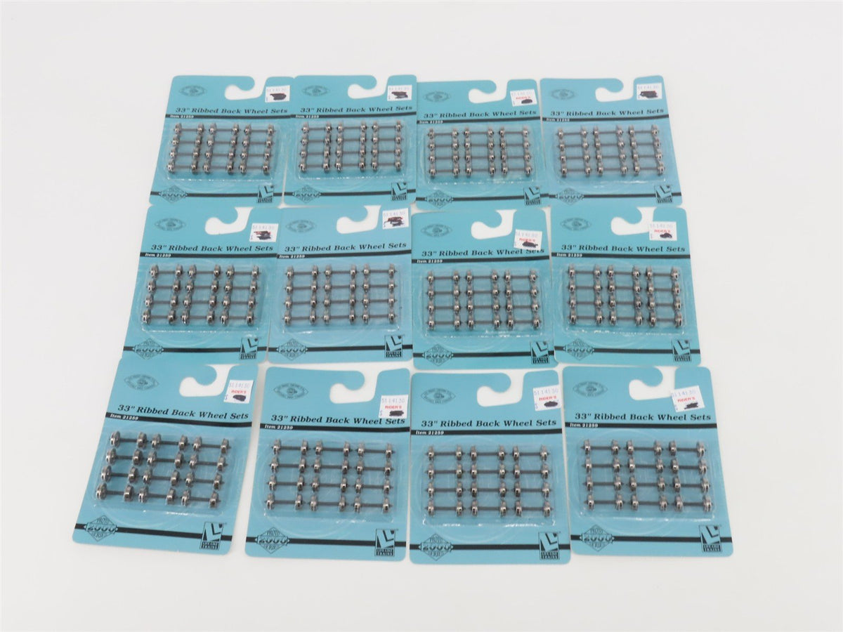 LOT of 12 HO Proto 2000 21259 33&quot; Metal Wheel Packs - 144 Axles / 72 Pair