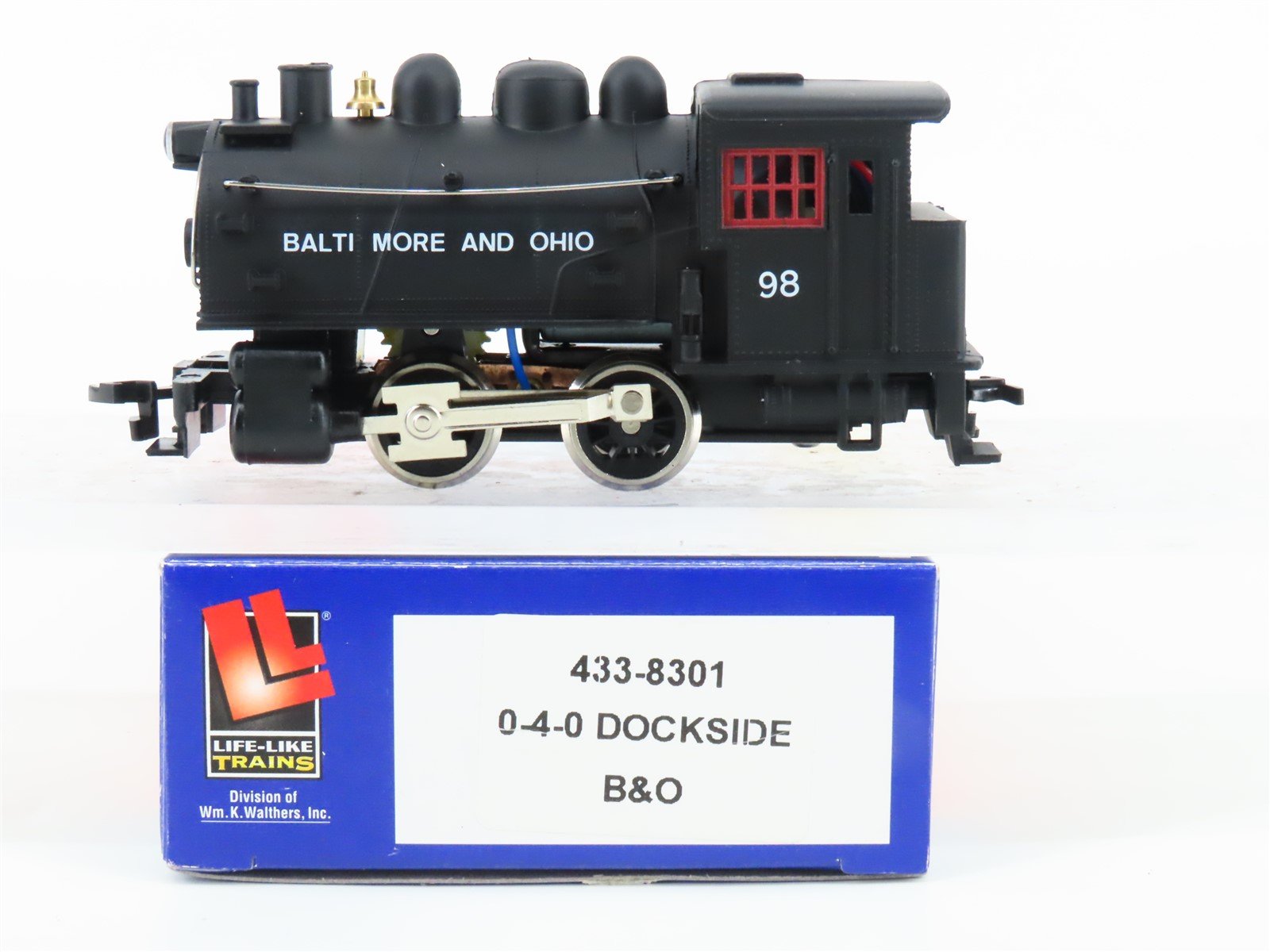 HO Life-Like 433-8301 B&O Baltimore & Ohio 0-4-0ST Dockside Steam Switcher #98