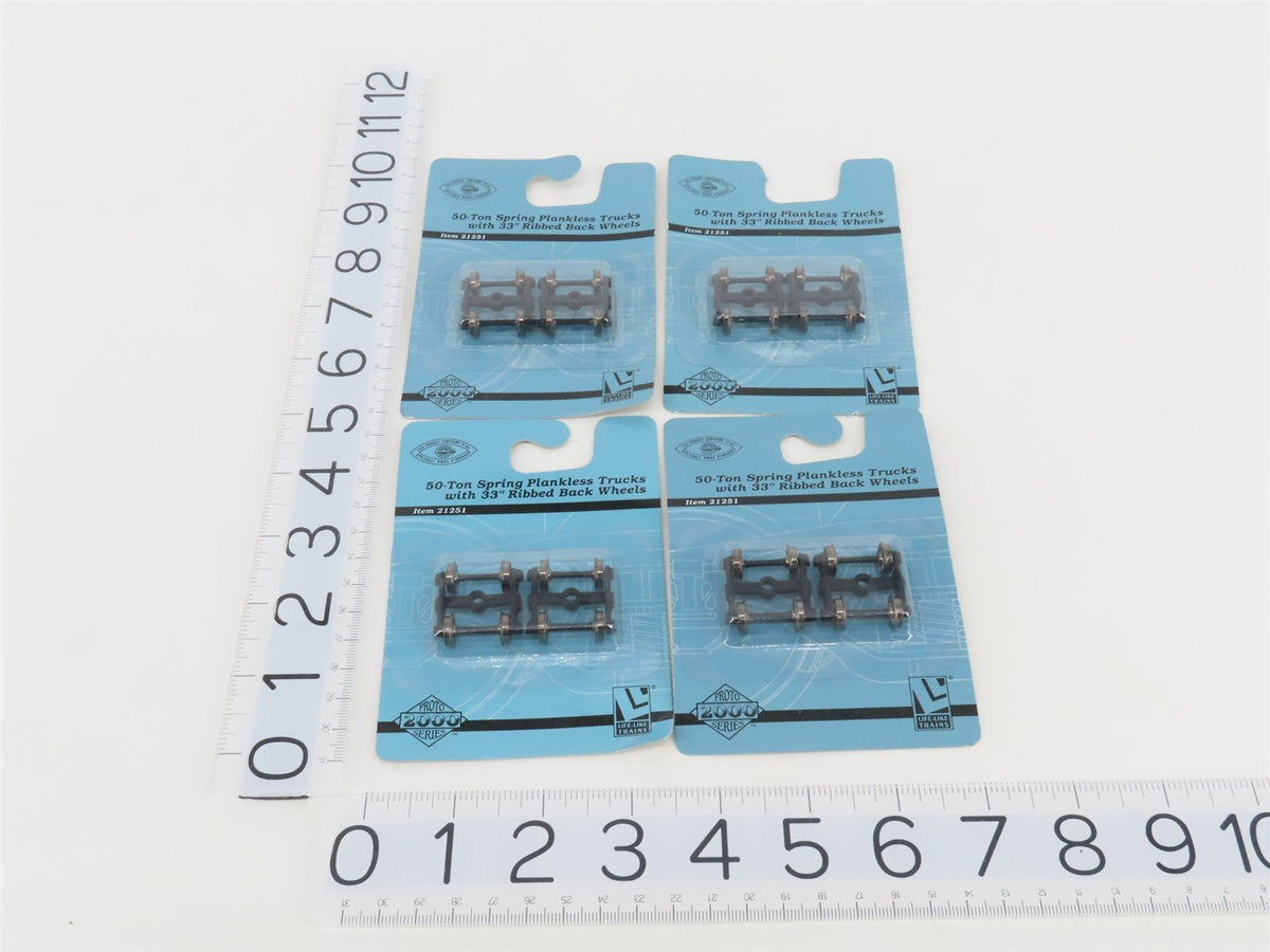 LOT of 12 HO Life-Like Proto 2000 21251 50-Ton Trucks w/ 33&quot; Metal Wheel Pairs