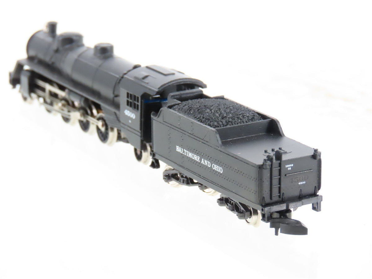 Z Scale Marklin Mini-Club B&amp;O Baltimore &amp; Ohio 2-8-2 Steam Freight Train Set