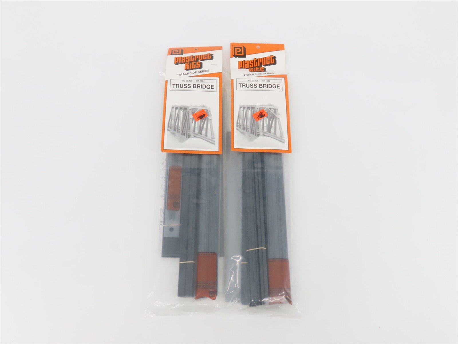 LOT of 2 HO 1/87 Scale PLASTRUCT Kits #1002 Truss Bridges - Sealed
