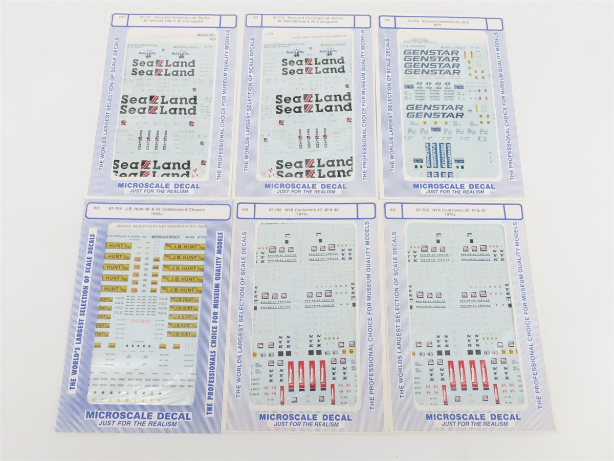 LOT of 29 HO Scale Microscale Trailer Train Container &amp; Trailer Decals