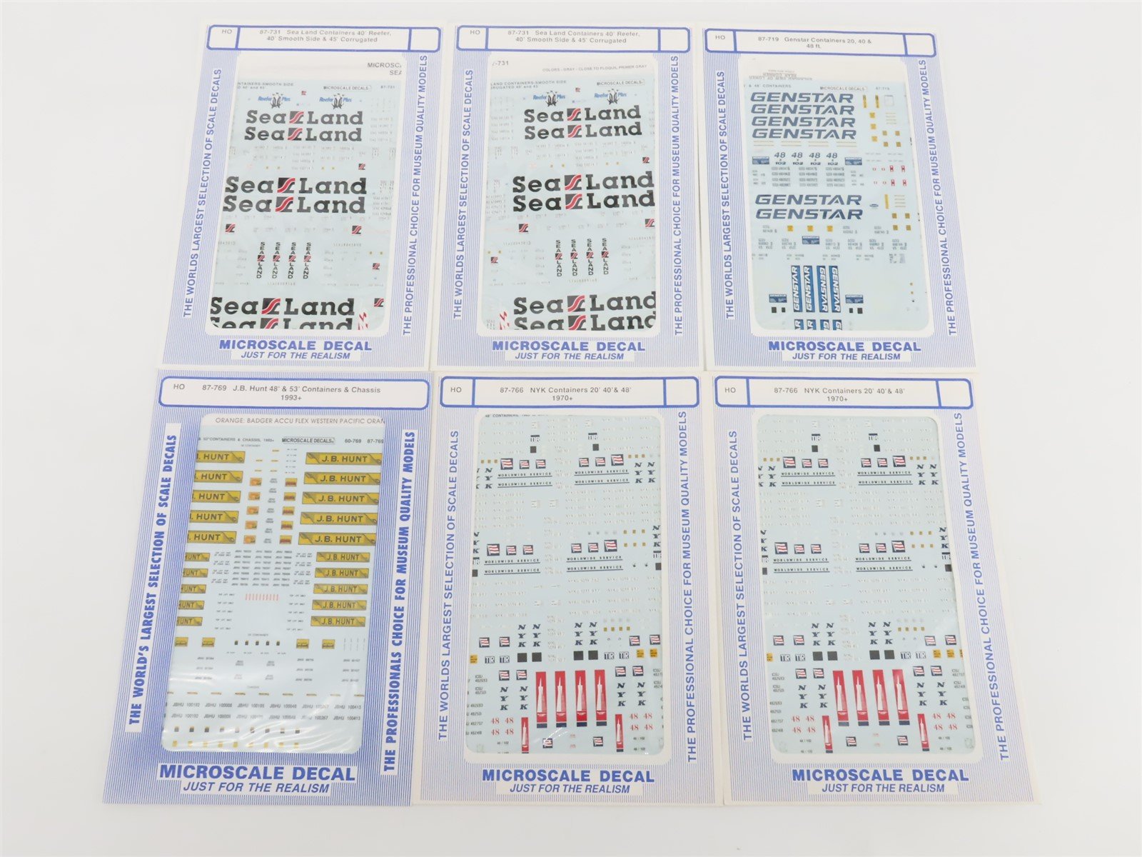 LOT of 29 HO Scale Microscale Trailer Train Container & Trailer Decals