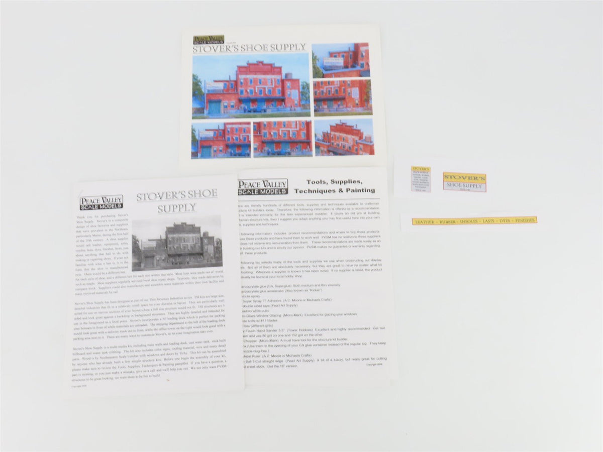 HO 1/87 Peace Valley Scale Models Kit #TSI-10 Stover&#39;s Shoe Supply