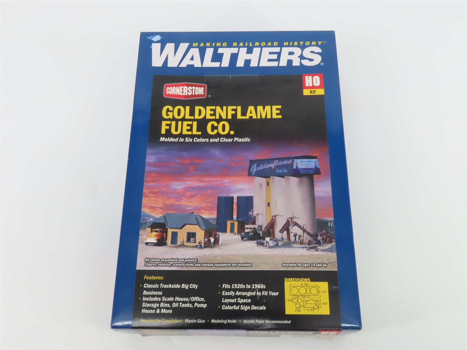 HO 1/87 Scale Walthers Cornerstone Kit 933-3087 Goldenflame Fuel Co.