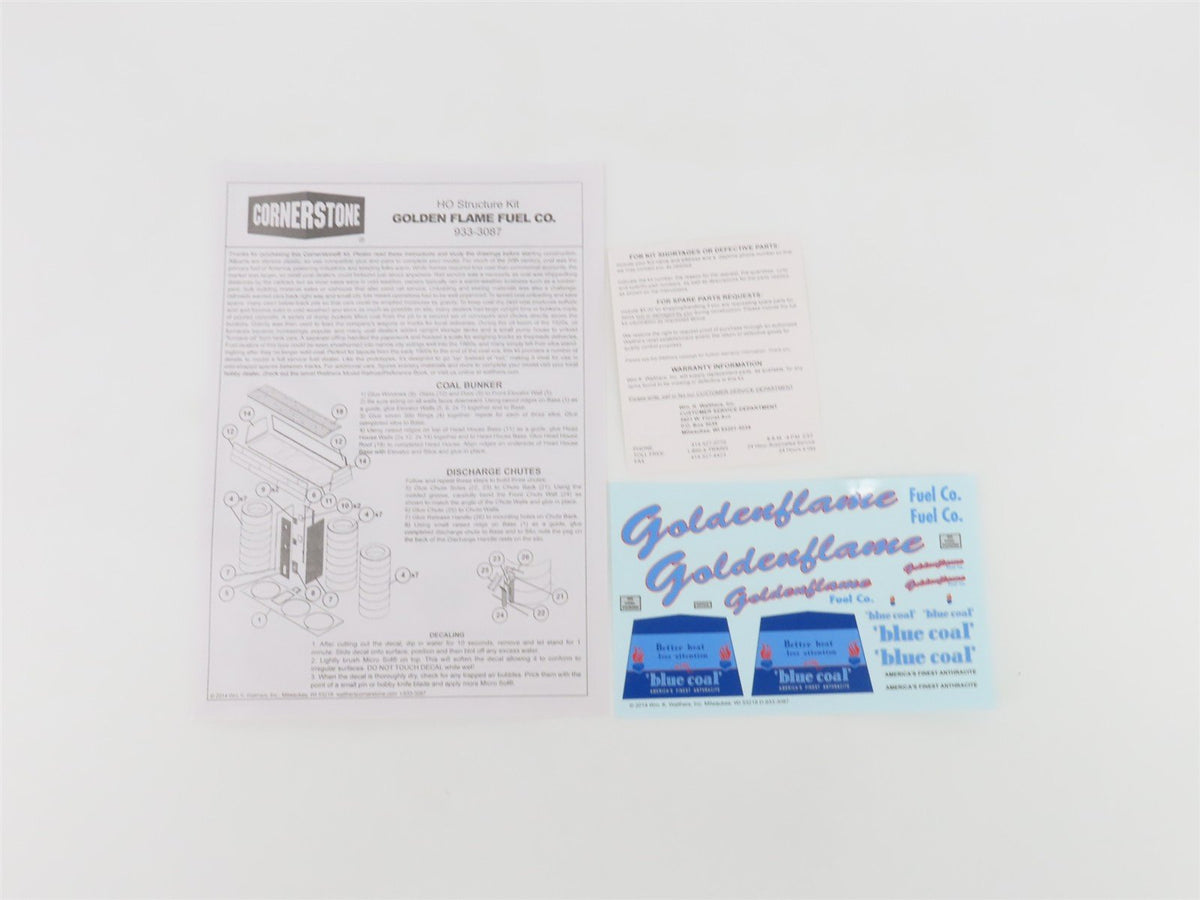 HO 1/87 Scale Walthers Cornerstone Kit 933-3087 Goldenflame Fuel Co.
