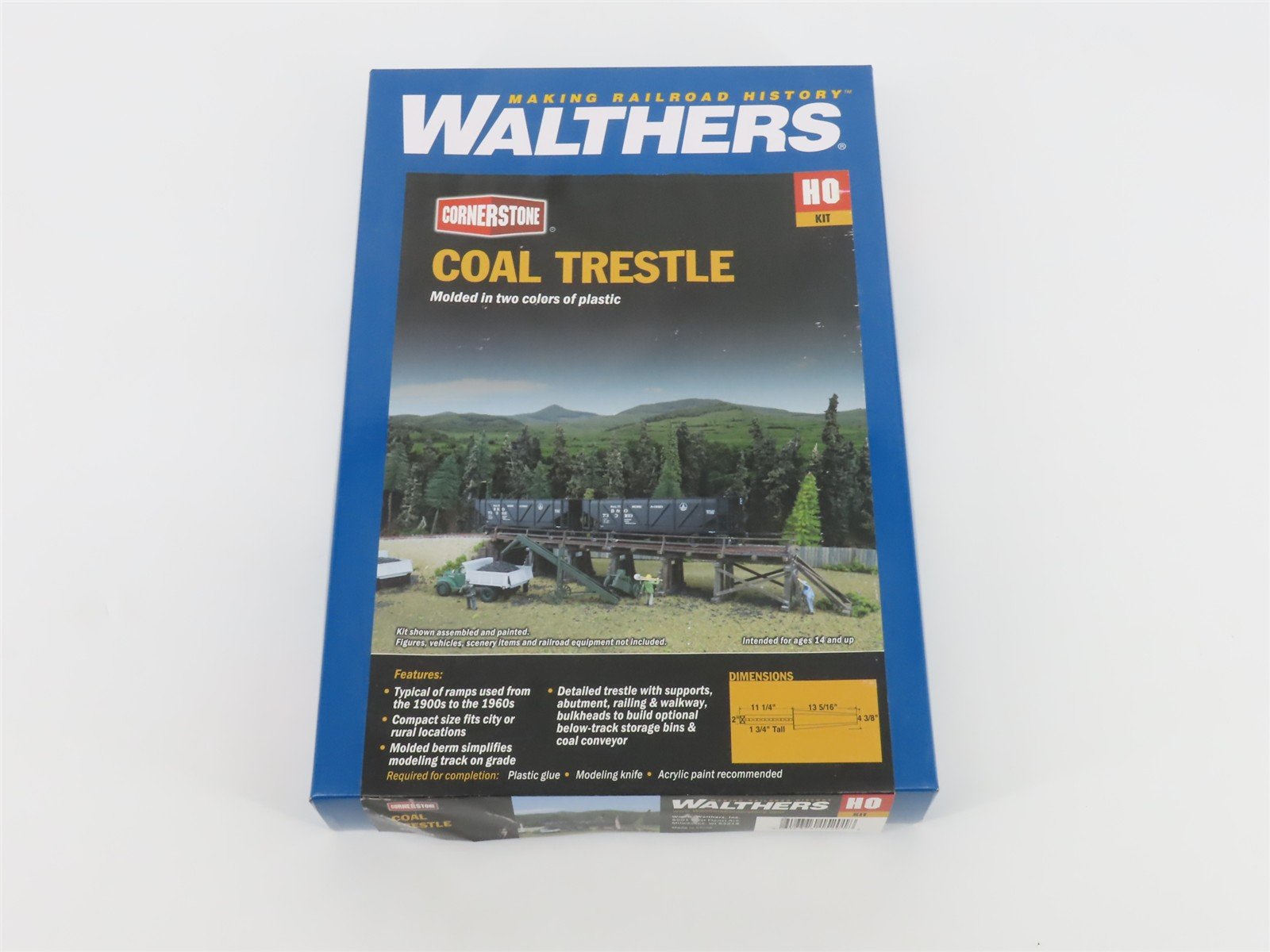 HO 1/87 Scale Walthers Cornerstone Kit 933-4093 Coal Trestle