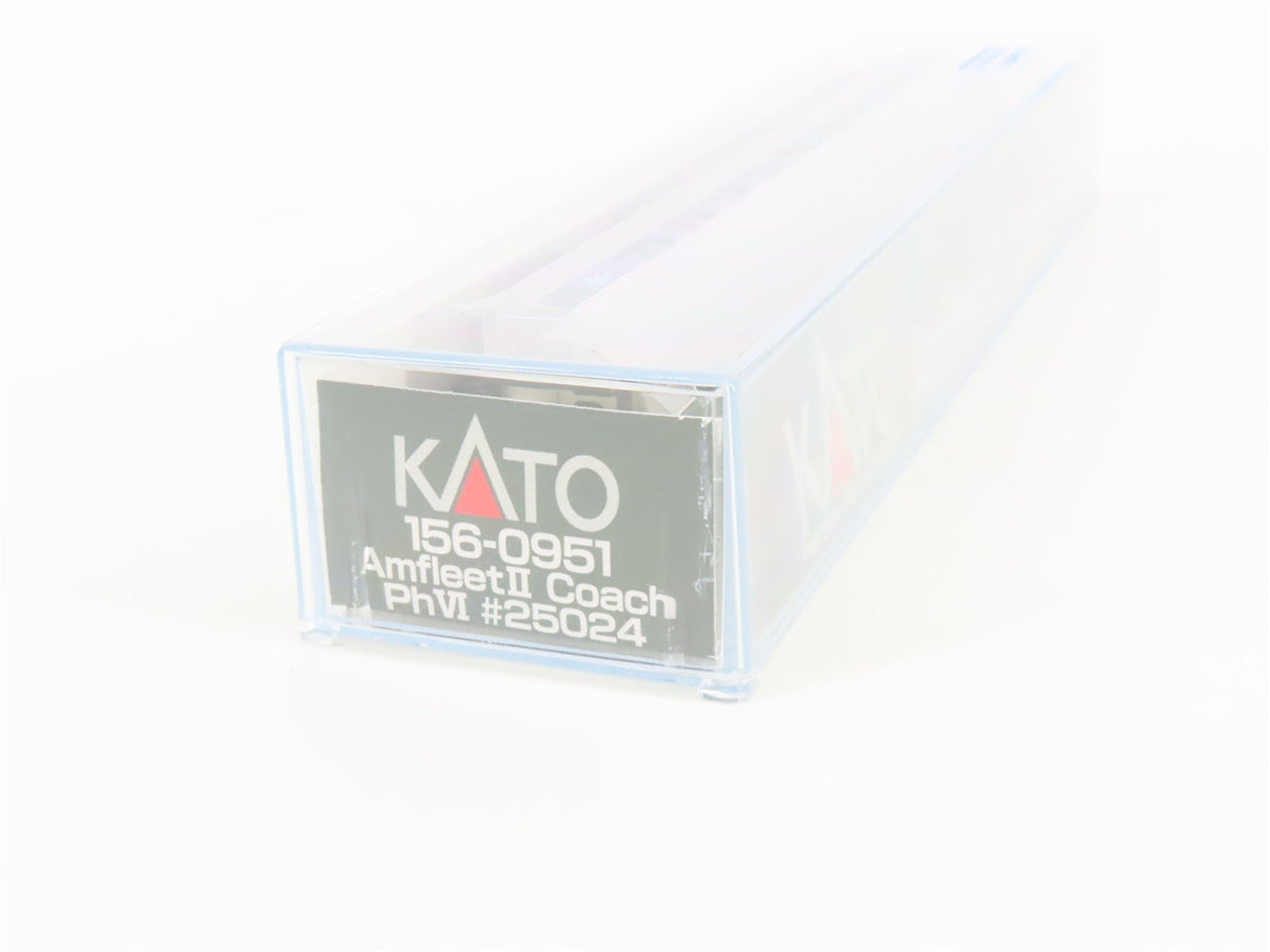 N Scale KATO #156-0951 Amtrack Amfleet II Coach Passenger #25024