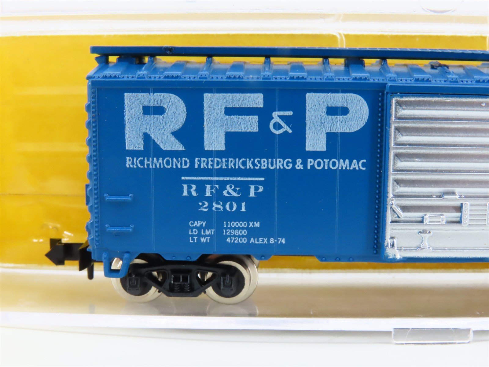 N Scale Atlas 3413 RF&P Richmond Fredericksburg & Potomac 40' Box Car #2801