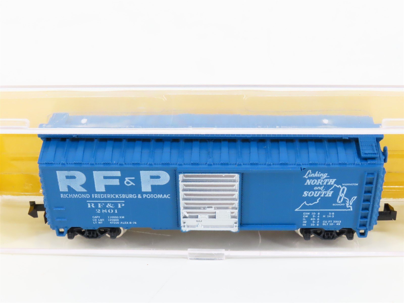 N Scale Atlas 3413 RF&P Richmond Fredericksburg & Potomac 40' Box Car #2801