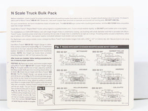 N Micro-Trains MTL 1035-10 Ten Pairs of Barber Roller Bearing Trucks w/ Coupler