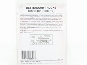 N Micro-Trains MTL 00310021 Ten Pairs of Bettendorf Trucks w/ RDA Couplers