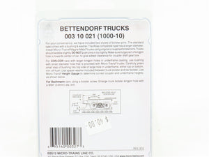 N Micro-Trains MTL 00310021 Ten Pairs of Bettendorf Trucks w/ RDA Couplers