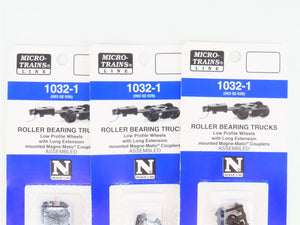 LOT of 10 Packs of N Scale Micro-Trains MTL Roller Bearing Trucks