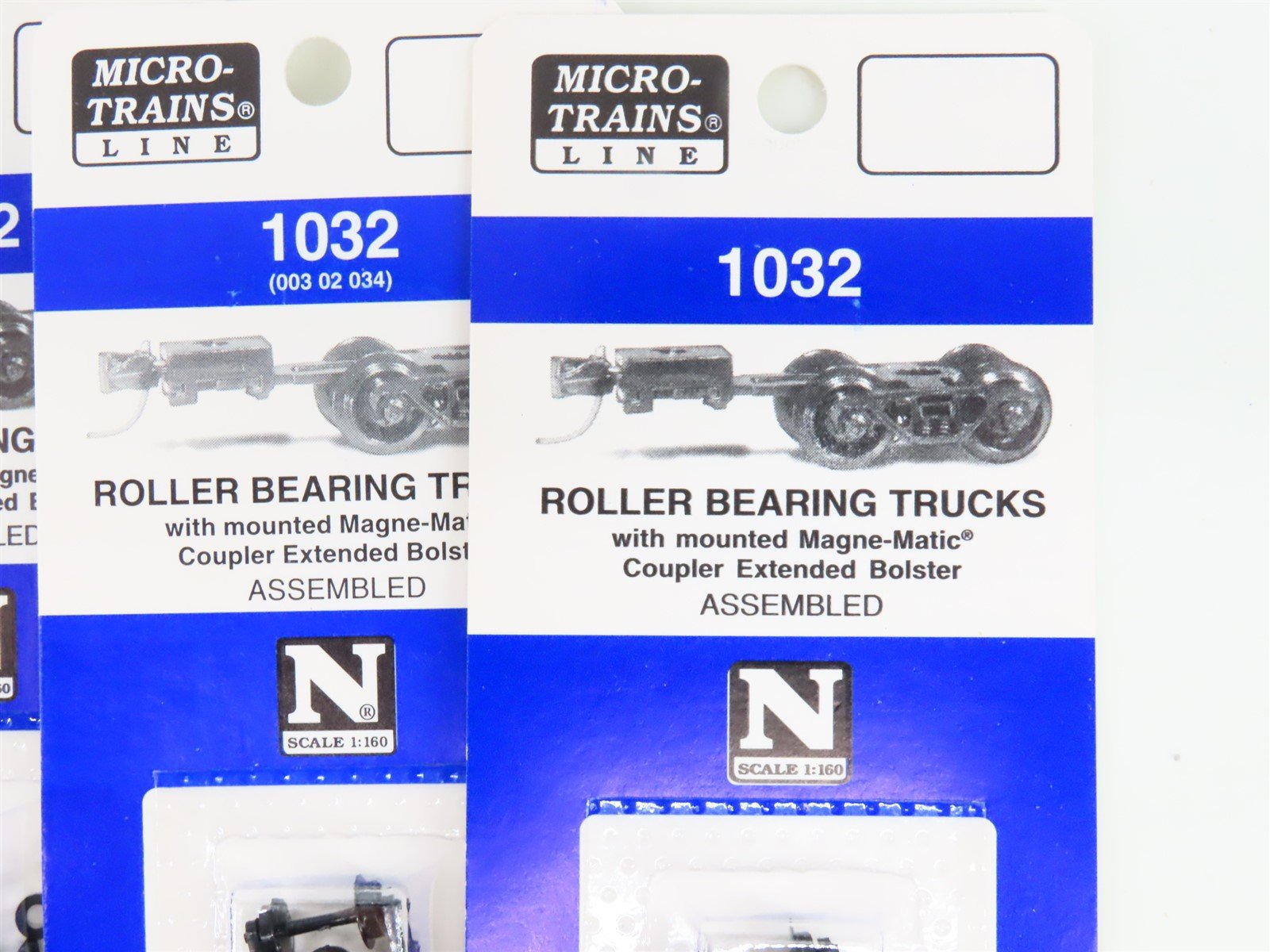 LOT of 12 Packs of N Scale Micro-Trains MTL 1032 Roller Bearing Trucks