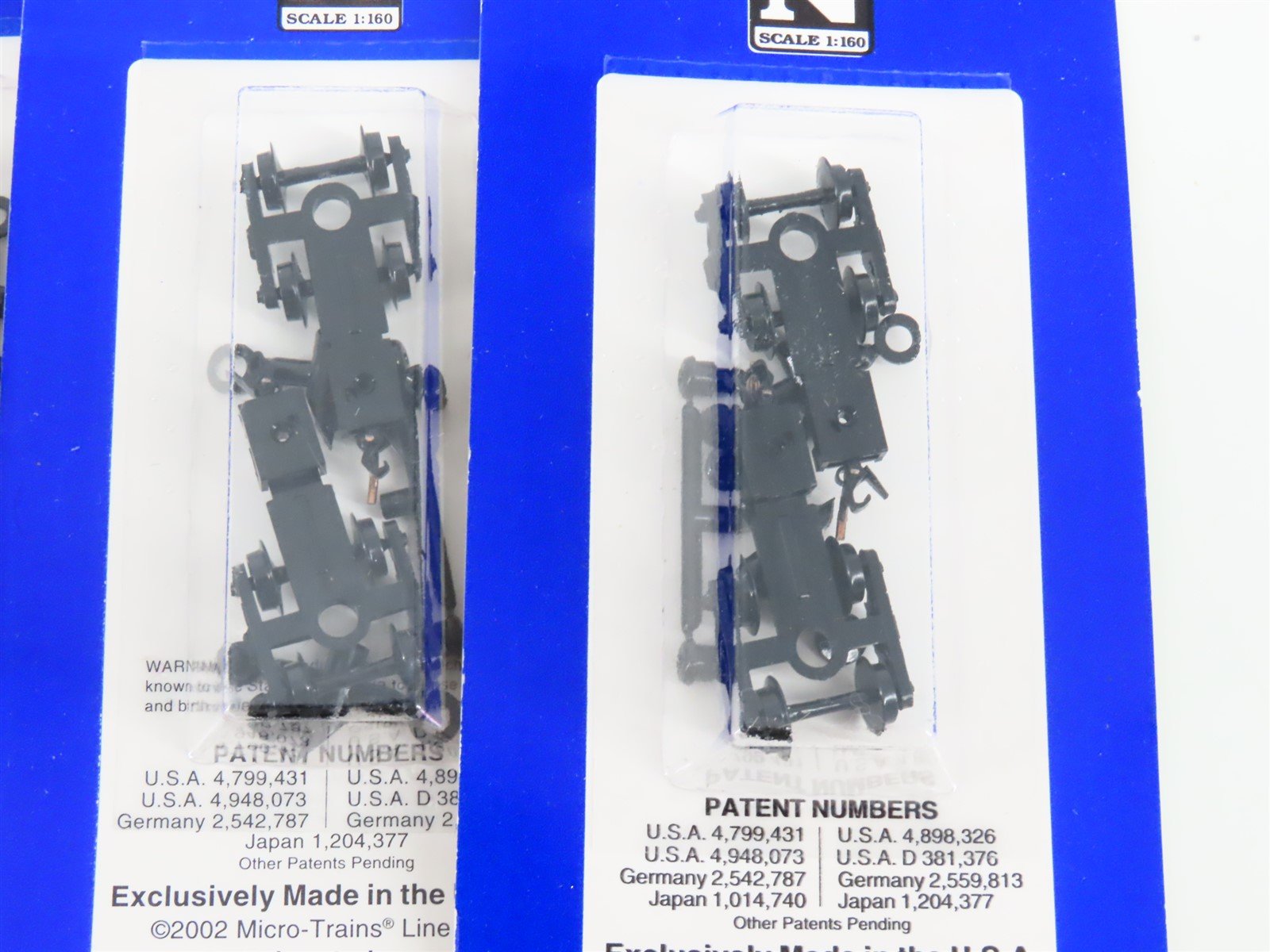 LOT of 12 Packs of N Scale Micro-Trains MTL 1032 Roller Bearing Trucks