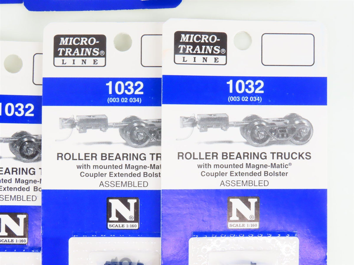 LOT of 12 Packs of N Scale Micro-Trains MTL 1032 Roller Bearing Trucks