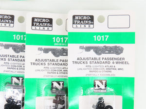 LOT of 10 Packs of N Scale Micro-Trains MTL 1017 Adjustable Passenger Trucks