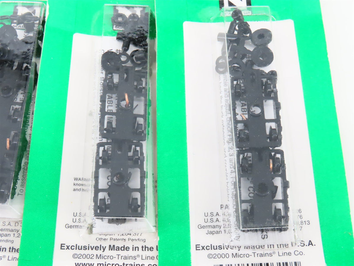 LOT of 10 Packs of N Scale Micro-Trains MTL 1017 Adjustable Passenger Trucks