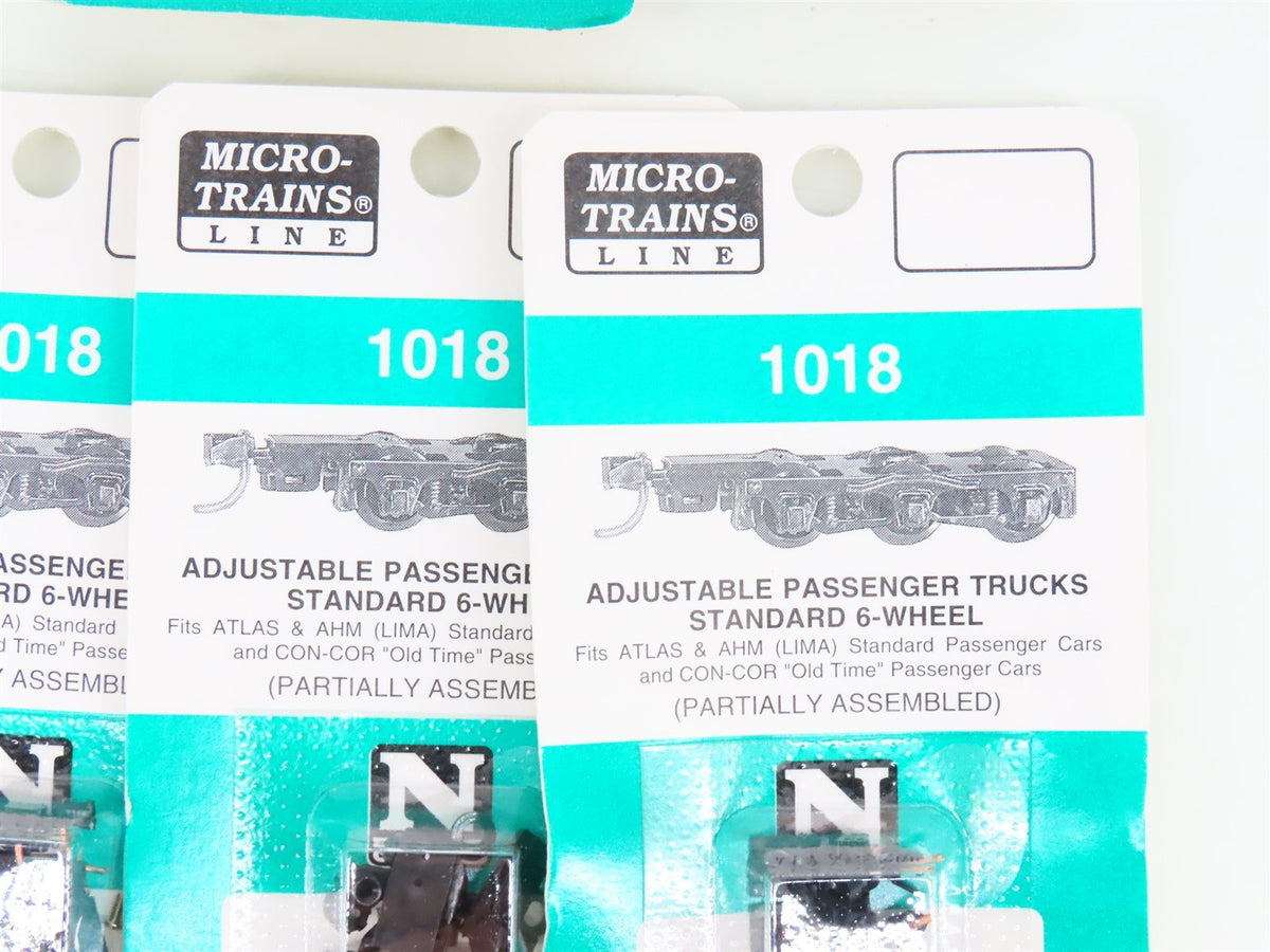 LOT of 10 Packs of N Scale Micro-Trains MTL 1018 6-Wheel Passenger Trucks