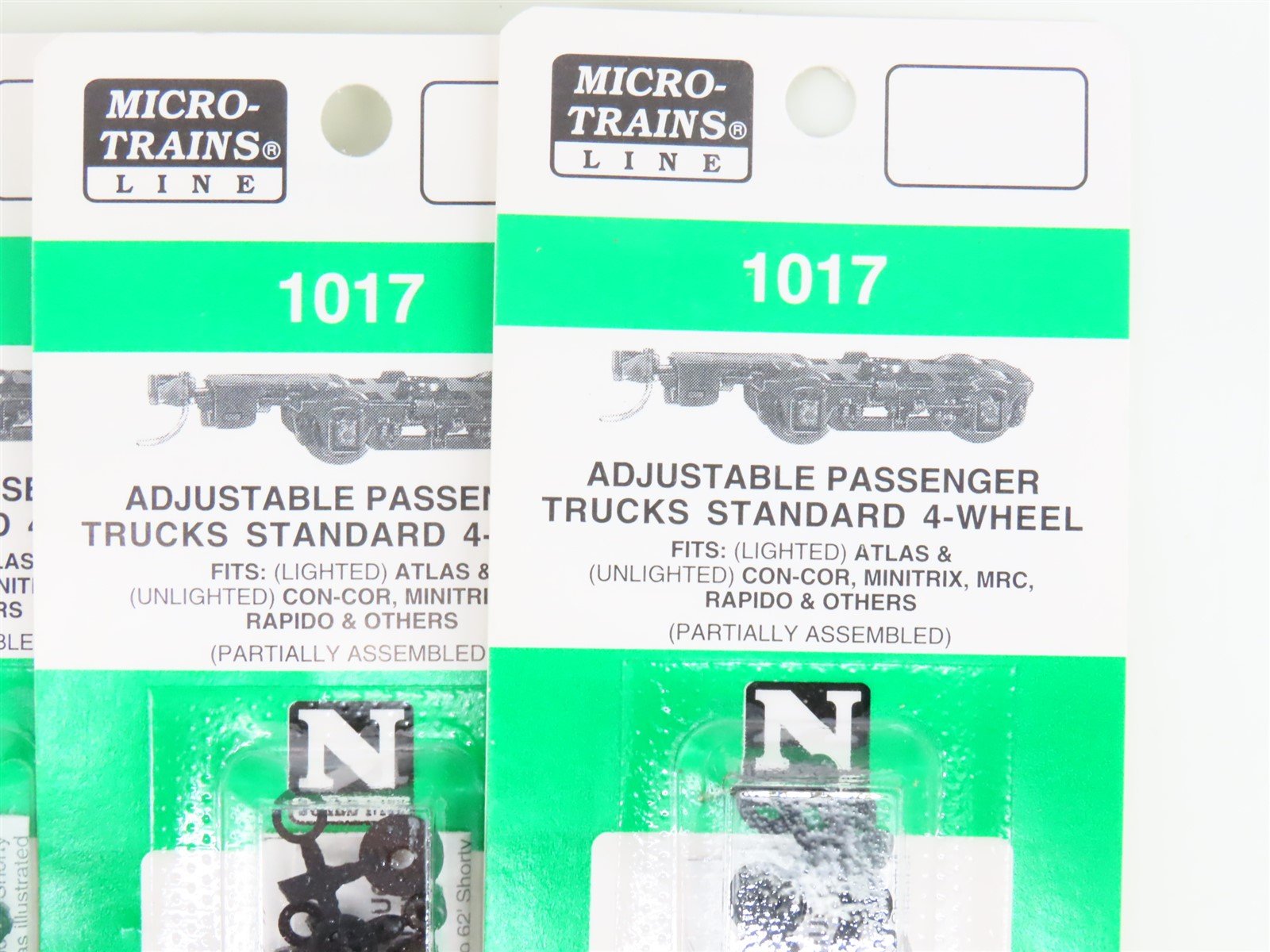 LOT of 10 Packs of N Scale Micro-Trains MTL 4&6-Wheel Passenger Trucks