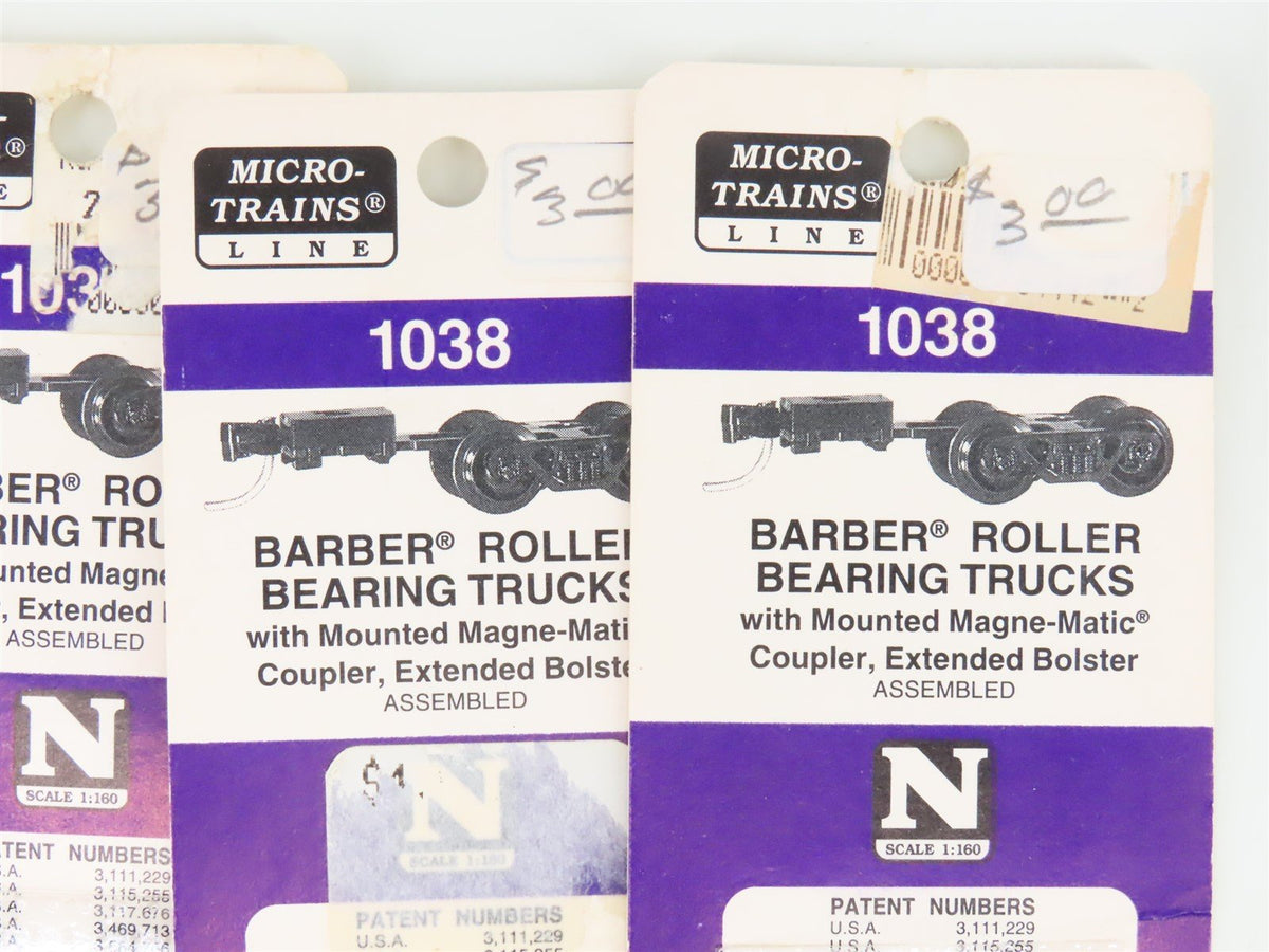 LOT of 10 Packs of N Scale Micro-Trains MTL Freight Trucks w/ Couplers